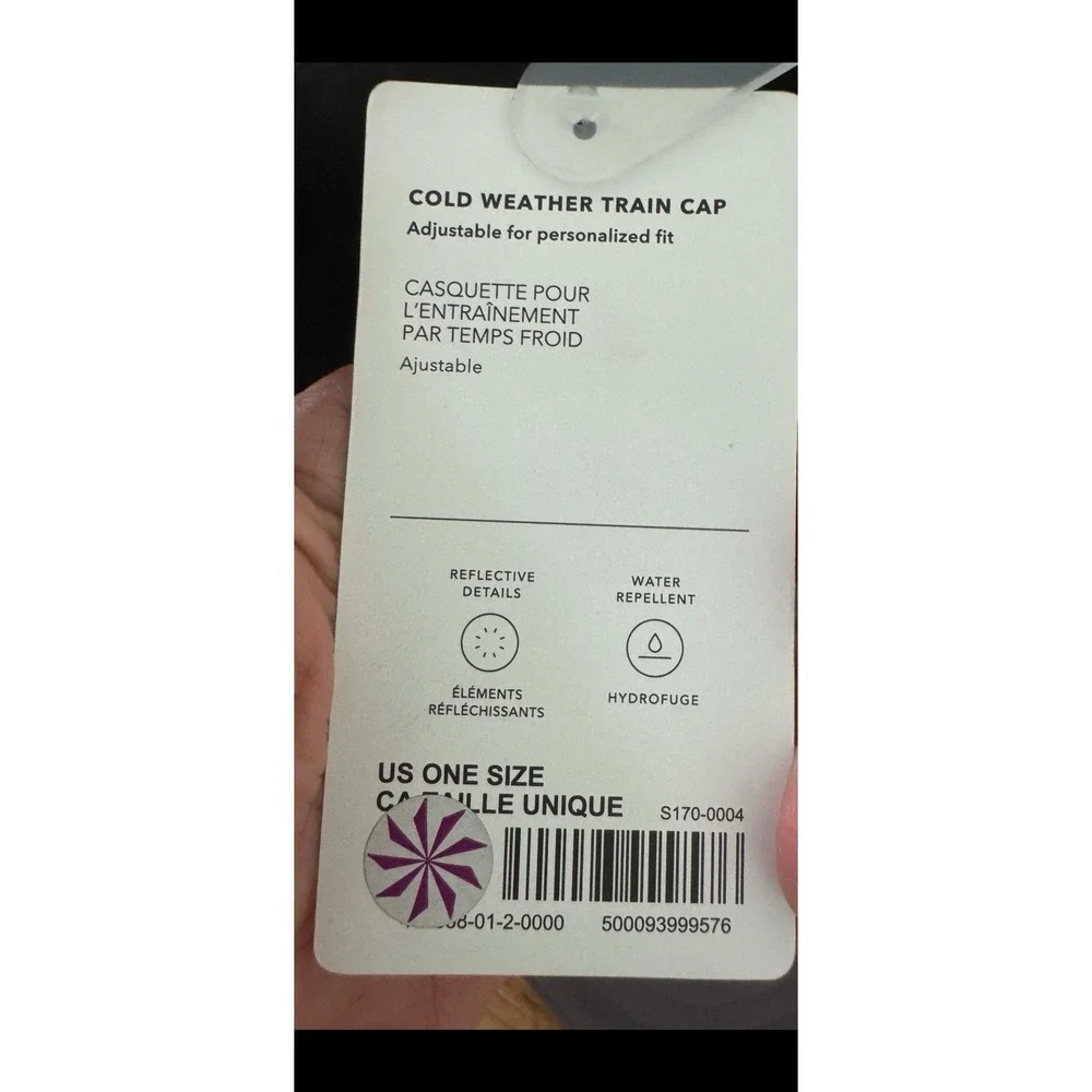 Athleta Cold Weather Train Cap Gray Adjustable Water Repellent Reflective NWT